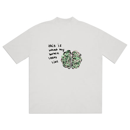 brain t-shirt - white
